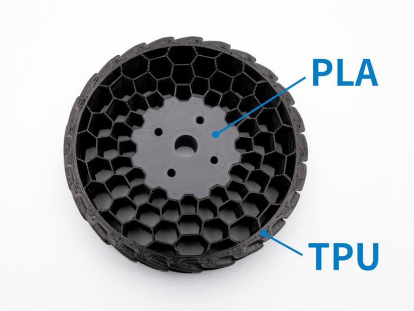 TPUとPLAで作ったエアレスタイヤ